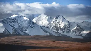 Glaciated and snow-covered mountains