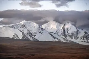Glaciated and snow-covered mountains