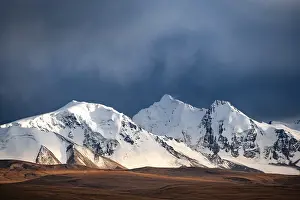 Glaciated and snow-covered mountains