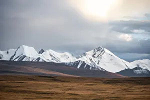 Glaciated and snow-covered mountains