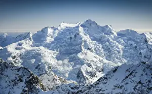 Category Mountain Landscapes Prints: Glaciated summit of Mt Cook, Mount Cook National Park
