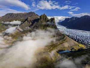 Glacier, glacier tongue, sunny