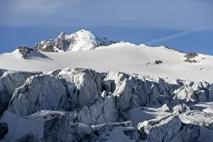 Glacier ice with crevasses, Glacier du Tour