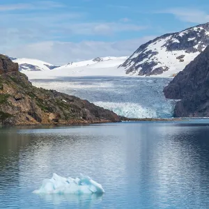 Glacier at Prins Christian Sund, Greenland, North America