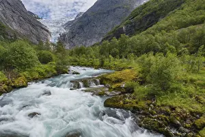 Glacier stream from Briksdalsbreen, Norway, Europe
