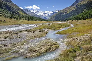 Glacier stream in the Roseg Valley