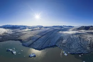 Glacier tongue of the Vatnajokull glacier