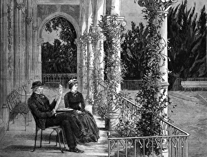 Gladstone on a terrace in Cannes