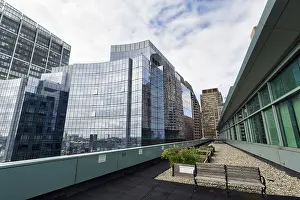 Glass facades, skyscrapers, office towers