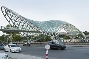 Glass Peace Bridge in Tbilisi, Georgia