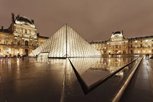 Glass pyramid at the Louvre Museum