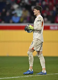 Goalkeeper Gregor Kobel Borussia Dortmund BVB (01) with ball