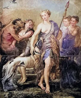 The goddess Diana and her retinue