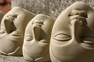Goddess Durga sculpture made of clay for Durga Pooja Celebration