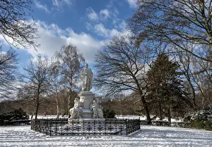 The Goethe Monument made of Carrara marble by Fritz Scharper at the GroBer Tiergarten in Berlin