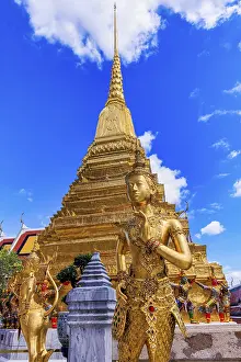 Framed Print : A gold plated Buddha at Wat Phra Kaew or the Temple of the Emerald Buddha