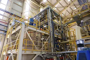 Gold mine processing plant equipment is seen from the inside