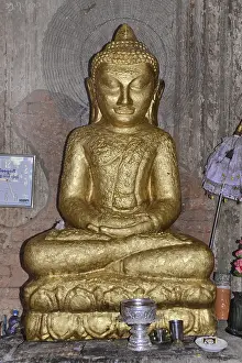 Golden Buddha in Pagoda, Bagan, Myanmar