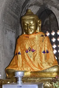 Golden Buddha in Pagoda, Bagan, Myanmar