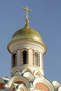 Golden dome of the Russian Orthodox Kazan cathedral