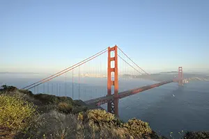 Golden gate bridge, California connects San Francisco