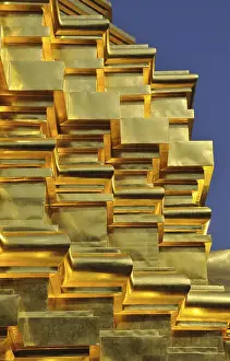 Golden shingles, Sareerikkatartsirirak Pagoda at Wat Phan On
