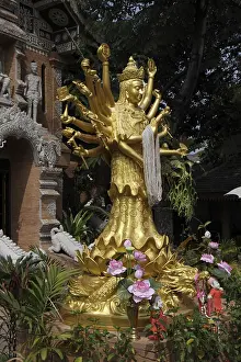 Golden statue of a multi-armed deity