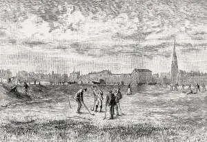 Golfers at Leith Links, Edinburgh