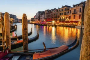 Gondola dock on the Grand Canal