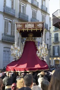 Good Friday procession, in a narrow alley