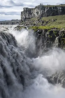 Gorge, canyon with falling masses of water