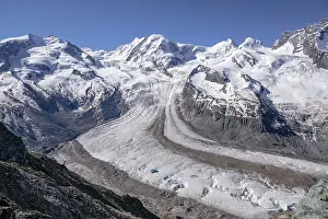 Gornergrat Glacier / Gornergletscher - valley glacier on the west side of the Monte Rosa massif close to Zermatt