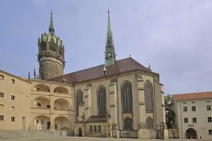 Gothic castle with castle church