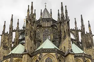 Framed Print : Gothic facade of St. Vitus Cathedral Framed Print : Gothic facade of St. Vitus Cathedral