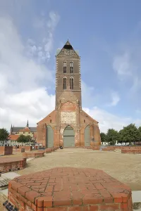 Gothic St Mary's Church tower without nave