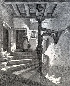 Gothic staircase, La Psallette