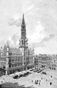 Gothic Town Hall and Town Hall Square