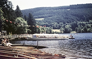 Gotz von Beruhigen excursion boat, Titisee, Baden-Wuerttemberg, Germany, Europe 1960, Europe