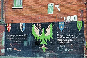 Graffiti on a building facade, Falls Road quarter