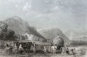 Grain harvest, Inveraray Castle
