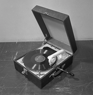 Gramophone. A portable gramophone