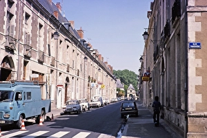 Grande Rue and Porte de Chinon, Richelieu, Indre et Loire, France 1976