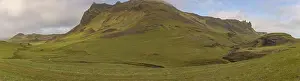 Grass and moss covered mountain close to Vik i Myrdal