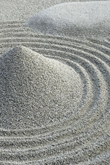 Gravel mound in Zen garden, Rinzai Zen school