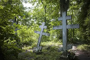 Graves in the cemetery at the Monastery of the Old Believers