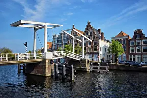 Gravestenenbrug bridge on Spaarne river in Haarlem