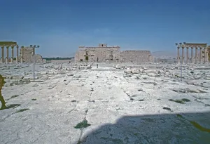 The Great Court, Bel Temple, Palmyra, Tadmor, Syria, May 1987, vintage, retro, old, historical, Asia