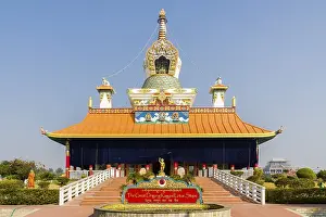 Category Buddhism Prints: Great Drigung Kagyud Lotus Stupa