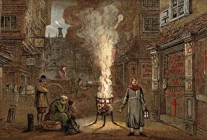 The Great plague in London, 17th century