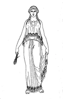 Greece, Priestess of Demeter, in chiton with dipolidion and colpos